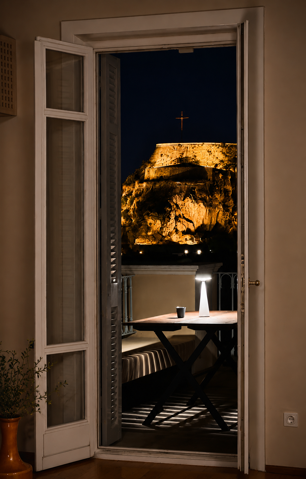View of the Old Fortress from the Corfu Residence